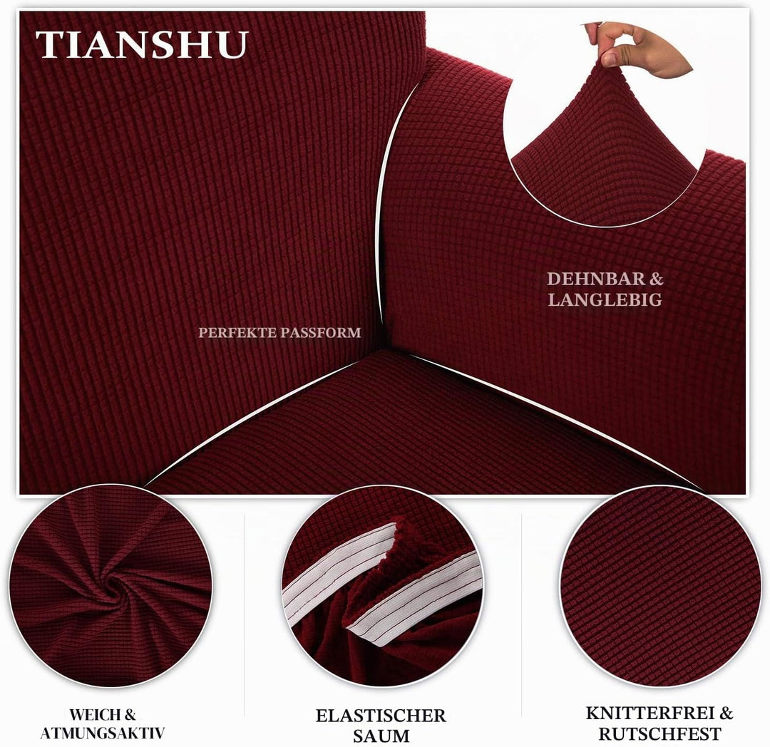TIANSHU 1 Sitzer Sesselschoner, Liegestuhlbezug Sesselhusse Sesselschoner für Fernsehsessel Elastisc