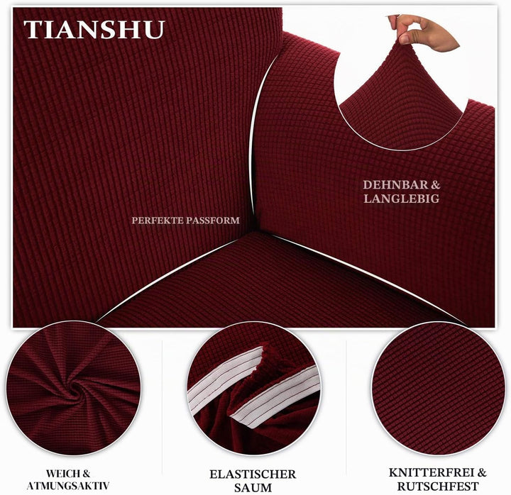 TIANSHU 1 Sitzer Sesselschoner, Liegestuhlbezug Sesselhusse Sesselschoner für Fernsehsessel Elastisc