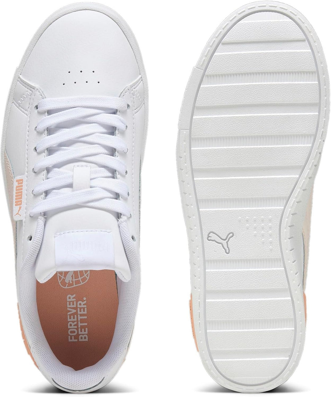 PUMA Mädchen Jada Jr Road Running Shoe, 37 EU Puma White Frosty Pink Poppy Pink