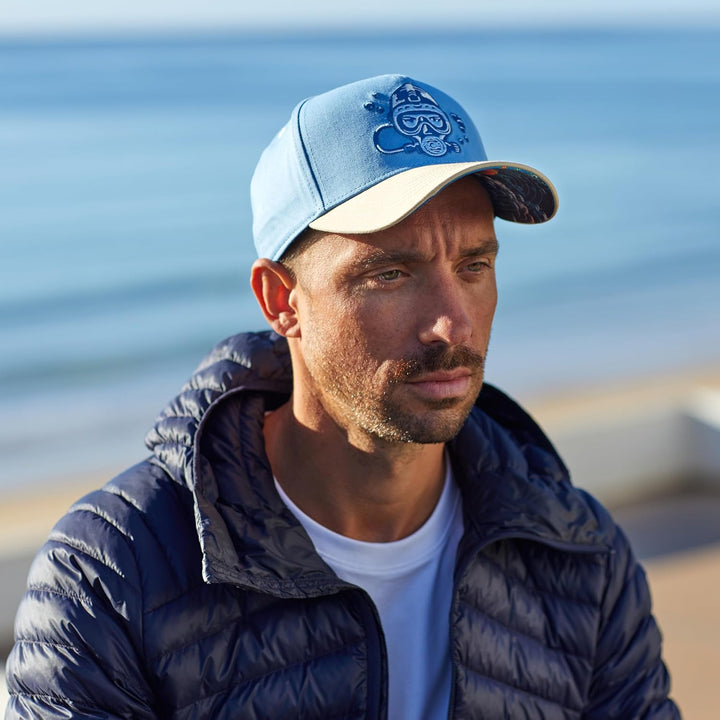 Cadency® Baseball Cap Diver, Damen und Herren Tauchercap, Blau, Unisex, Grössenverstellbar