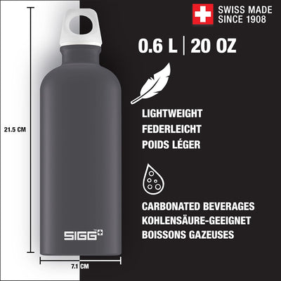 SIGG - Alu Trinkflasche - Sportflasche WMB Traveller - Klimaneutral Zertifiziert - kohlensäurehaltig