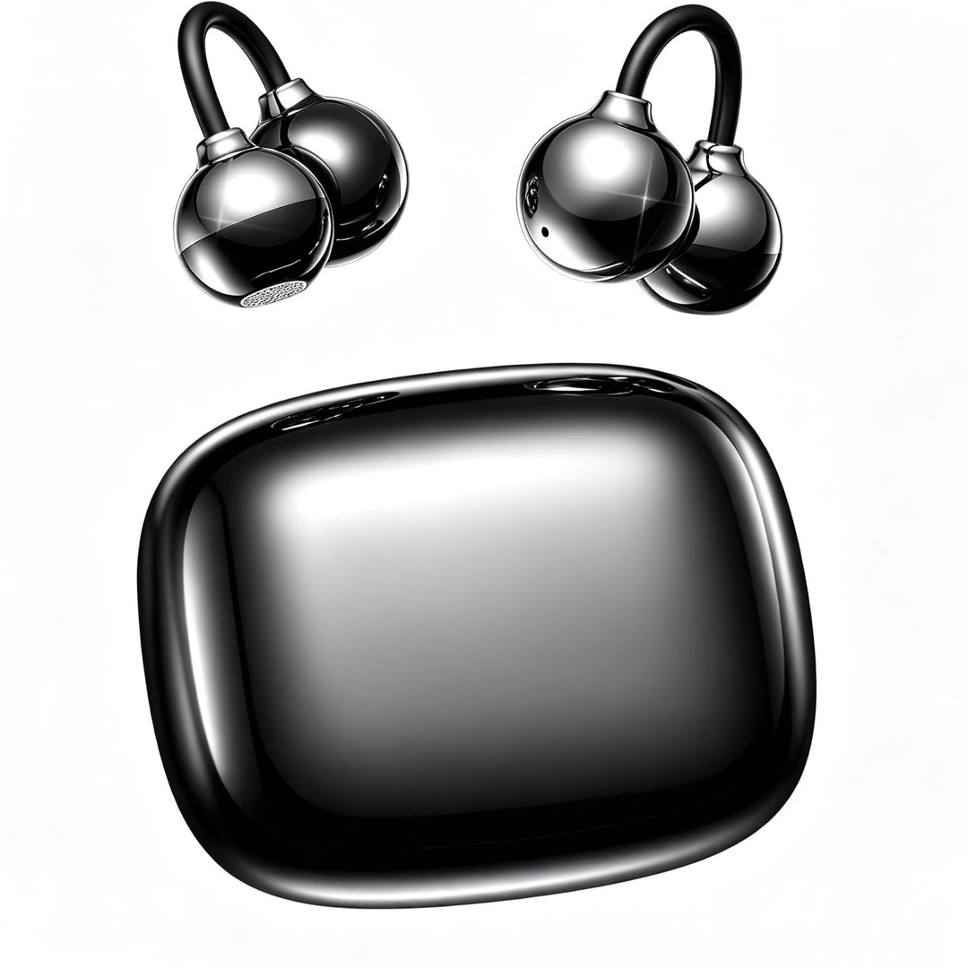 LESUN Open-Ear Clip On Kopfhörer Bluetooth 6.0: Mini Ohrhörer mit Klarem Bass, 25h Laufzeit Sport, A