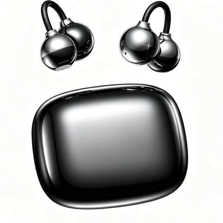 LESUN Open-Ear Clip On Kopfhörer Bluetooth 6.0: Mini Ohrhörer mit Klarem Bass, 25h Laufzeit Sport, A
