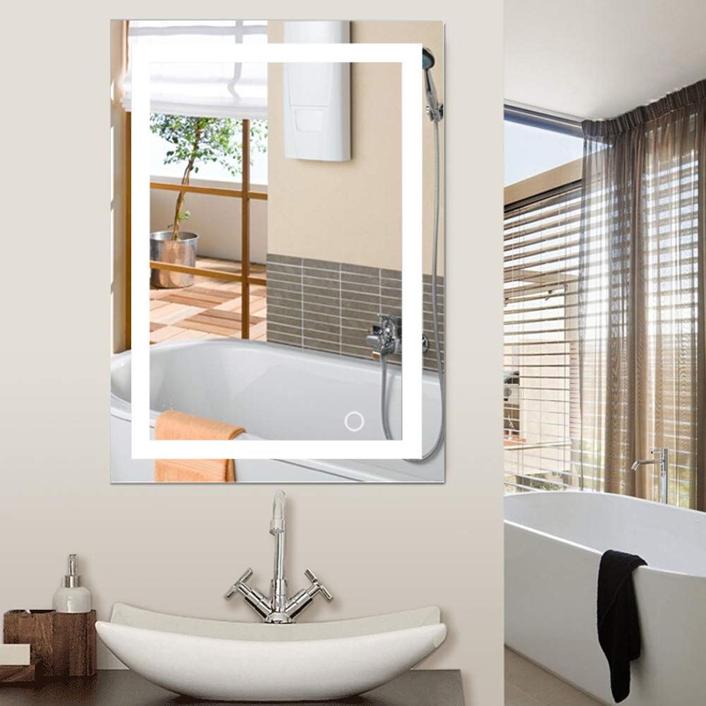 Badspiegel, Make-up-Spiegel, Wand-Design, LED, 5050, mit Kontaktknopf, für das Badezimmer, Hotel, zu