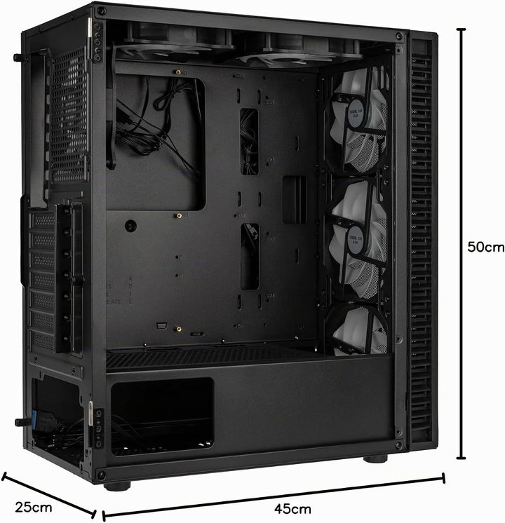 Kolink Observatory HF Mesh PC-Gehäuse, Sechs ARGB-Lüfter, 330 mm GPU-Freiheit, ATX-Motherboard, Gitt