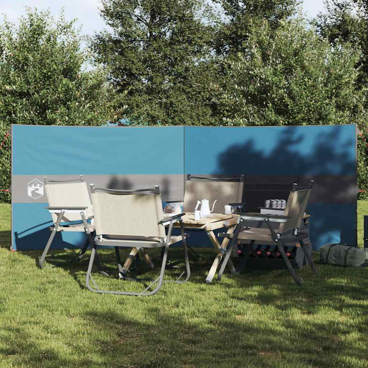 Gecheer Camping Windschutz Strand Windschutz Windschutz für Camping Blau 344x120 cm Wasserdicht 344