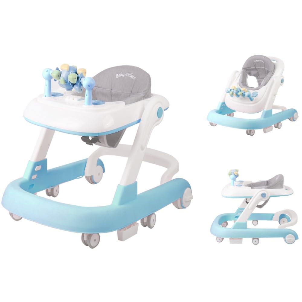 OHMG Babywalker Lauflernwagen, 5 in 1, Lauflernwagen, Wippfunktion, Babywippe mit Rollen, Licht, Mus