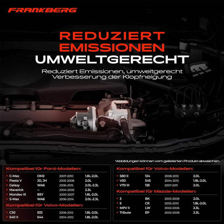 Frankberg AGR-Ventil Kühler Abgasrückführung für C-Max Fiesta V Focus C-Max Focus II Galaxy Maverick