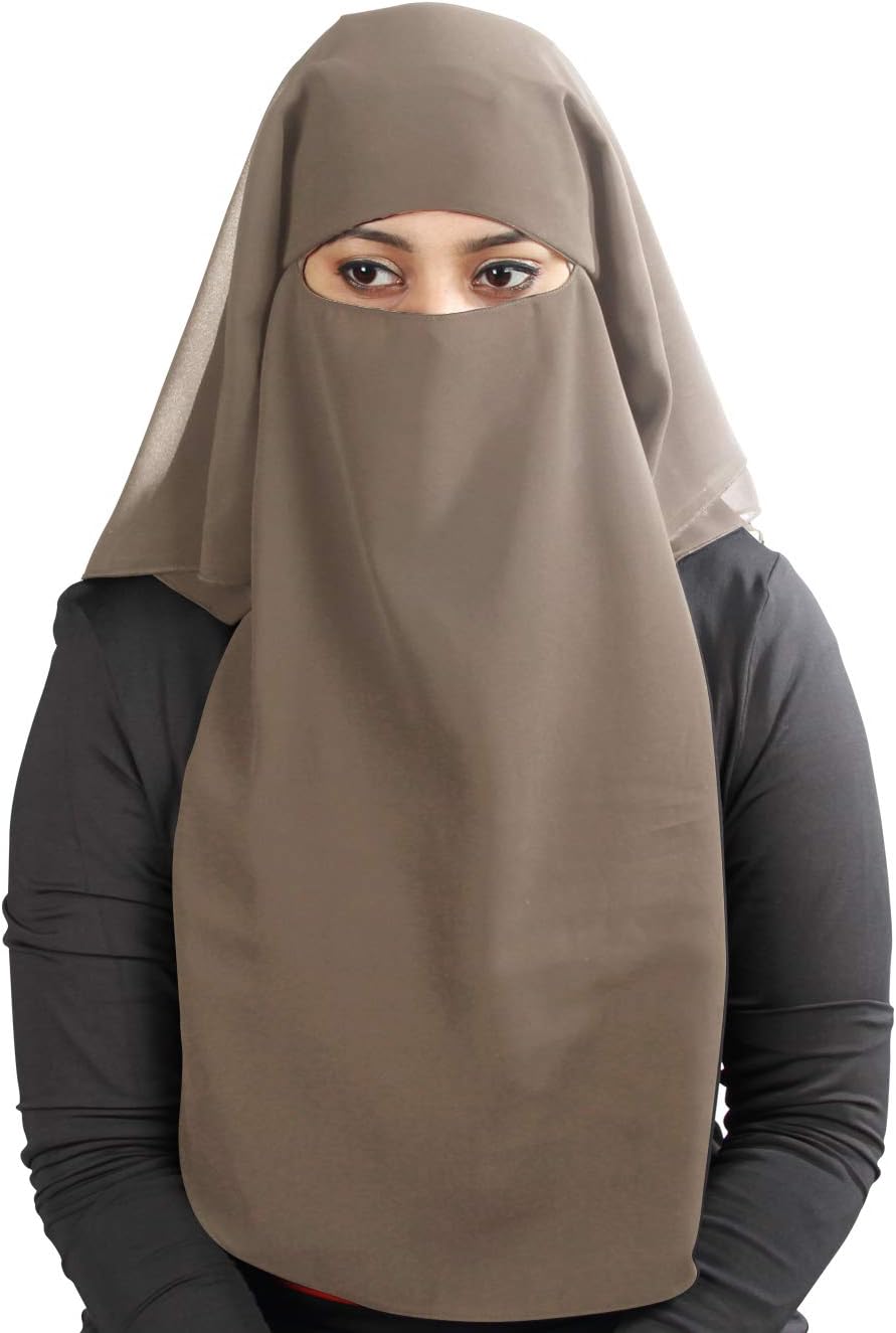 MyBatua 3 Schichten saudi niqab Im atmungsaktiven Georgette, Grosshandelspreis, 1 stk Gesichtsschlei