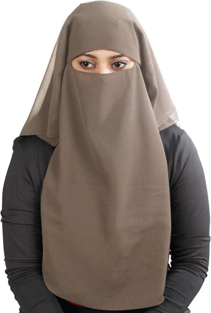 MyBatua 3 Schichten saudi niqab Im atmungsaktiven Georgette, Grosshandelspreis, 1 stk Gesichtsschlei