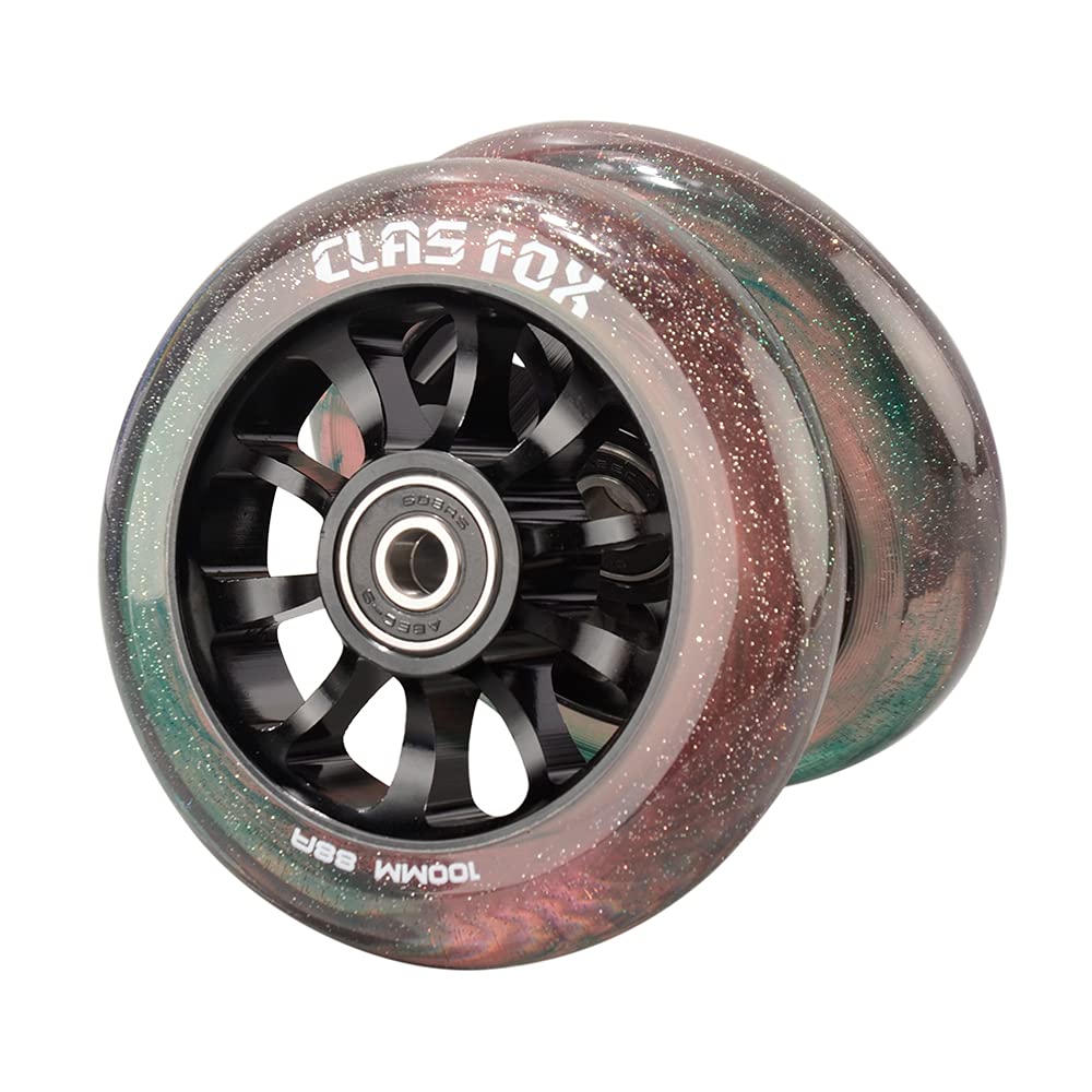 CLAS FOX Pro Stunt Scooter Rollen Roller Räder Wheels 100mm EIN Paar mit ABEC-9 Kugellager CNC Metal