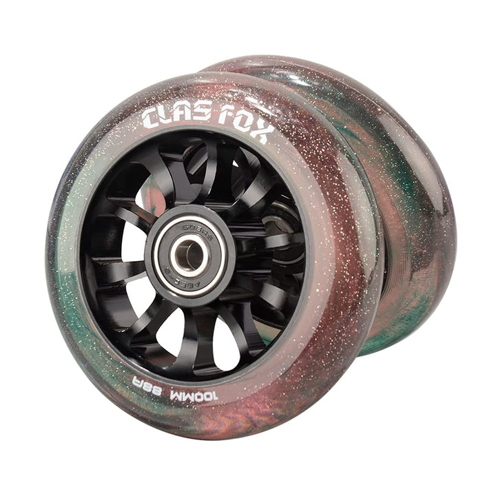 CLAS FOX Pro Stunt Scooter Rollen Roller Räder Wheels 100mm EIN Paar mit ABEC-9 Kugellager CNC Metal