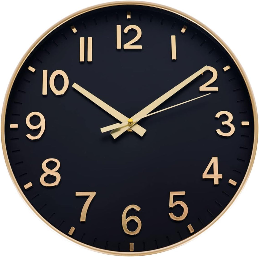 HZDHCLH Funkuhr 30 cm Grosses Ziffernblatt Wanduhr Geräuschlos,Geeignet für Schule, Zuhause, Wanddek