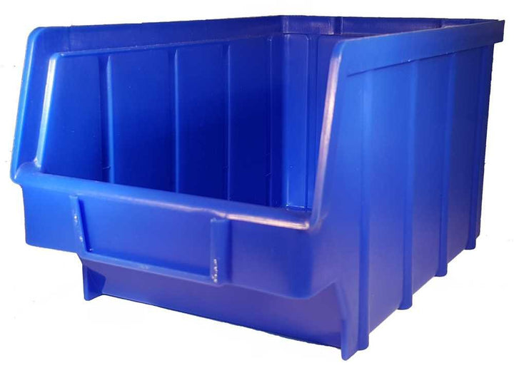 26 Stück Kunststoff Stapelboxen blau Gr.3 (145 x 248 x 127 mm) PP Sichtlagerkästen Stapelkästen │ P-