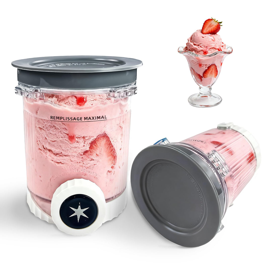 2 StüCk Behälter für Ninja Creami Swirl NC700 NC701EU Serie, 480 ML Eiscremebehälter Eismaschine Zub