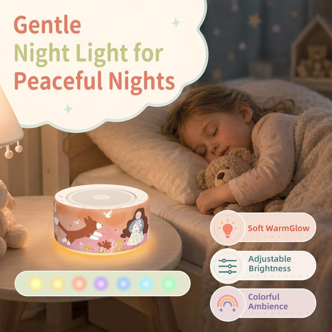 KIPCUSH Weisses Rauschgerät mit 30 High-Fidelity-Soundtracks, Sound-Maschine für Babys, Erwachsene,