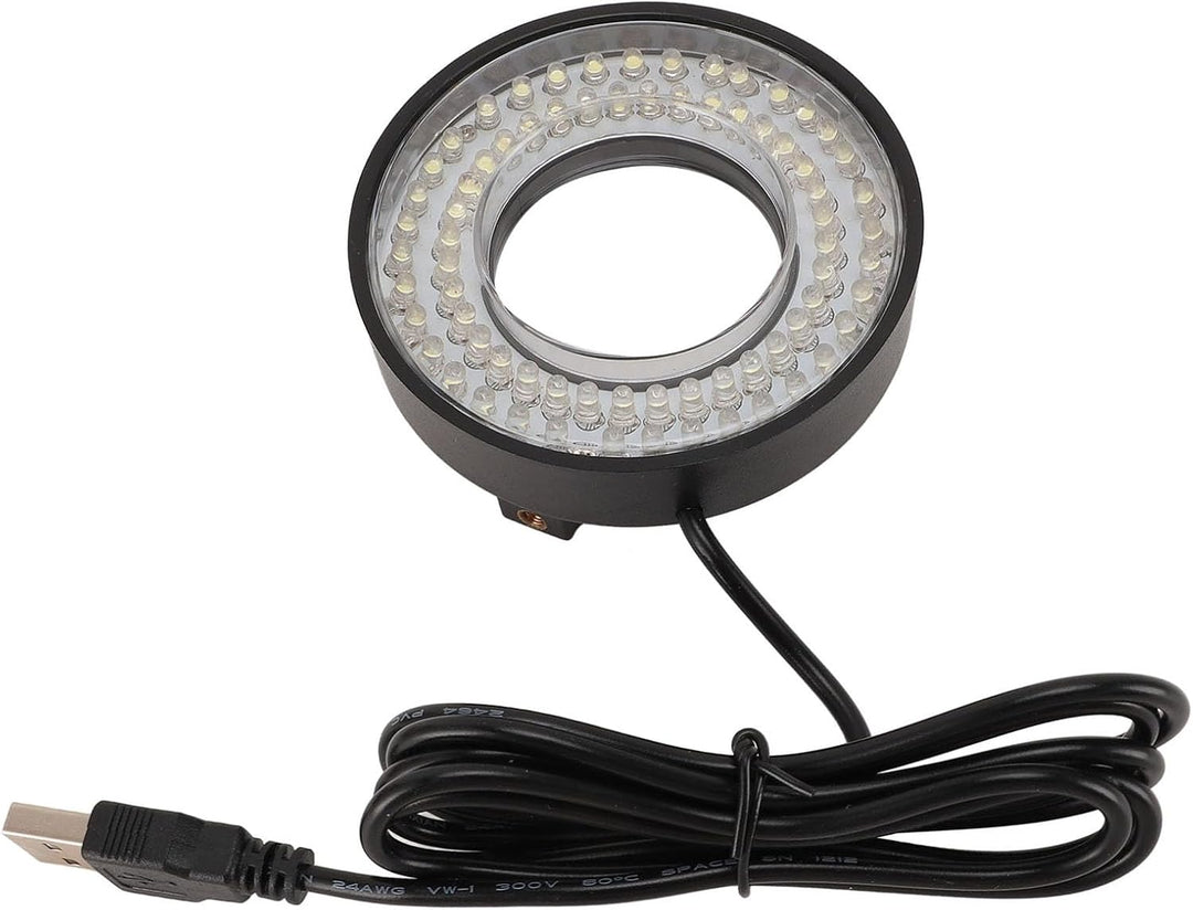 Mikroskop LED Ringlicht, 72 LEDs, 6500 K–7500 K, Verstellbare Beleuchtung, USB 5 V, Mikroskop Licht