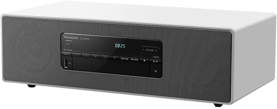 Panasonic SC-DM502 Premium Stereoanlage mit DAB+ und Bluetooth-Verbindung, weiss, weiss