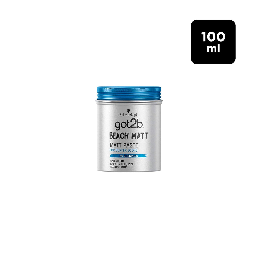 Schwarzkopf got2b Beach Matt Texturisierende Mattpaste, mittlerer Halt, silikonfrei, 100 ml - 6 Stüc
