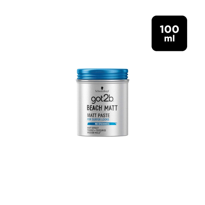 Schwarzkopf got2b Beach Matt Texturisierende Mattpaste, mittlerer Halt, silikonfrei, 100 ml - 6 Stüc