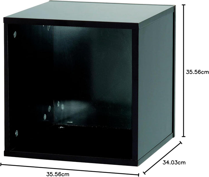 Glorious Record Box black 110 - bis zu 110 Platten im 12''-Format, Problemlos stapelbar, optisch abg