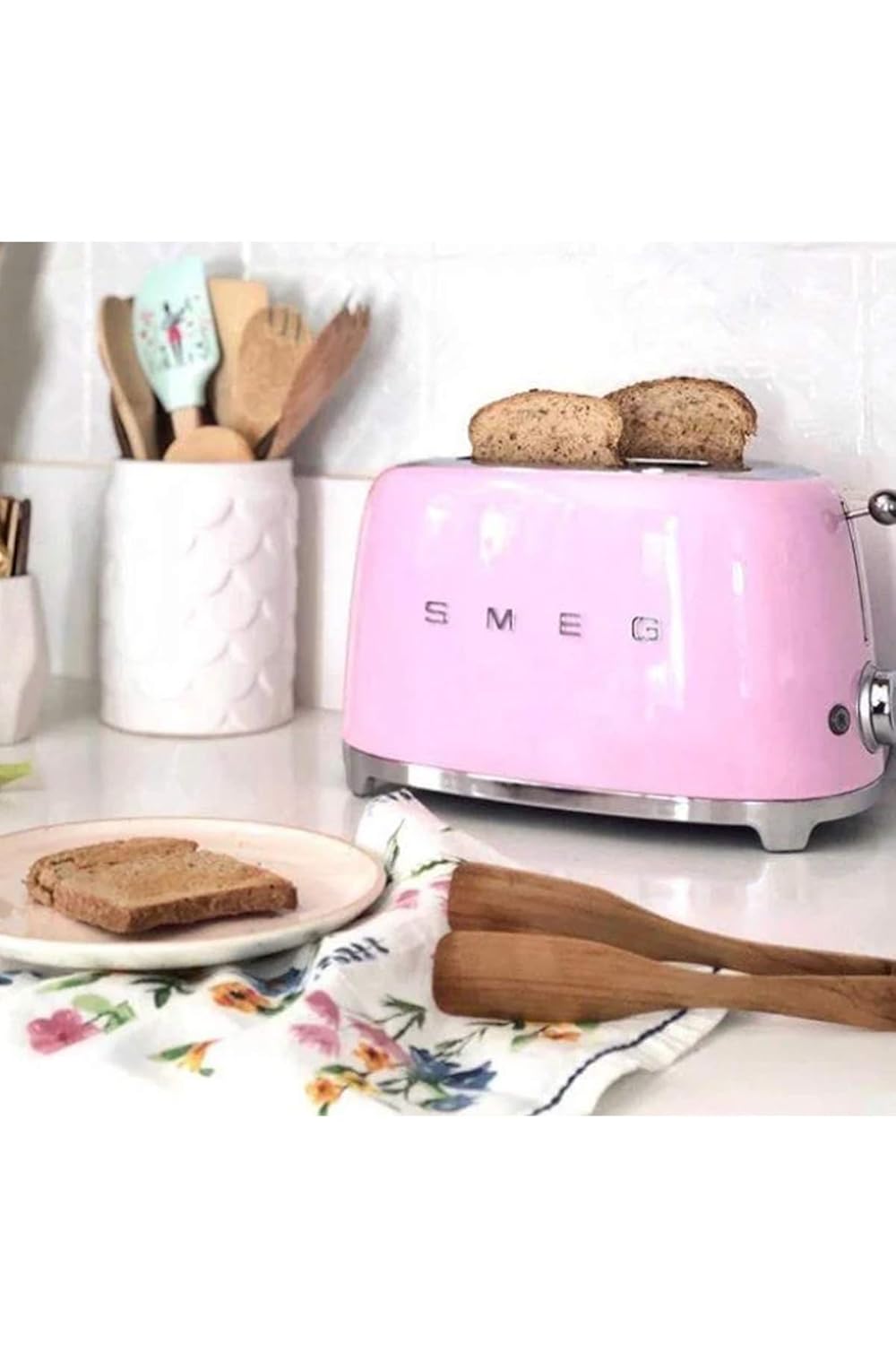 Smeg Toaster TSF02PKEU pastellrosa, 1500, Stahl Rose, Rose
