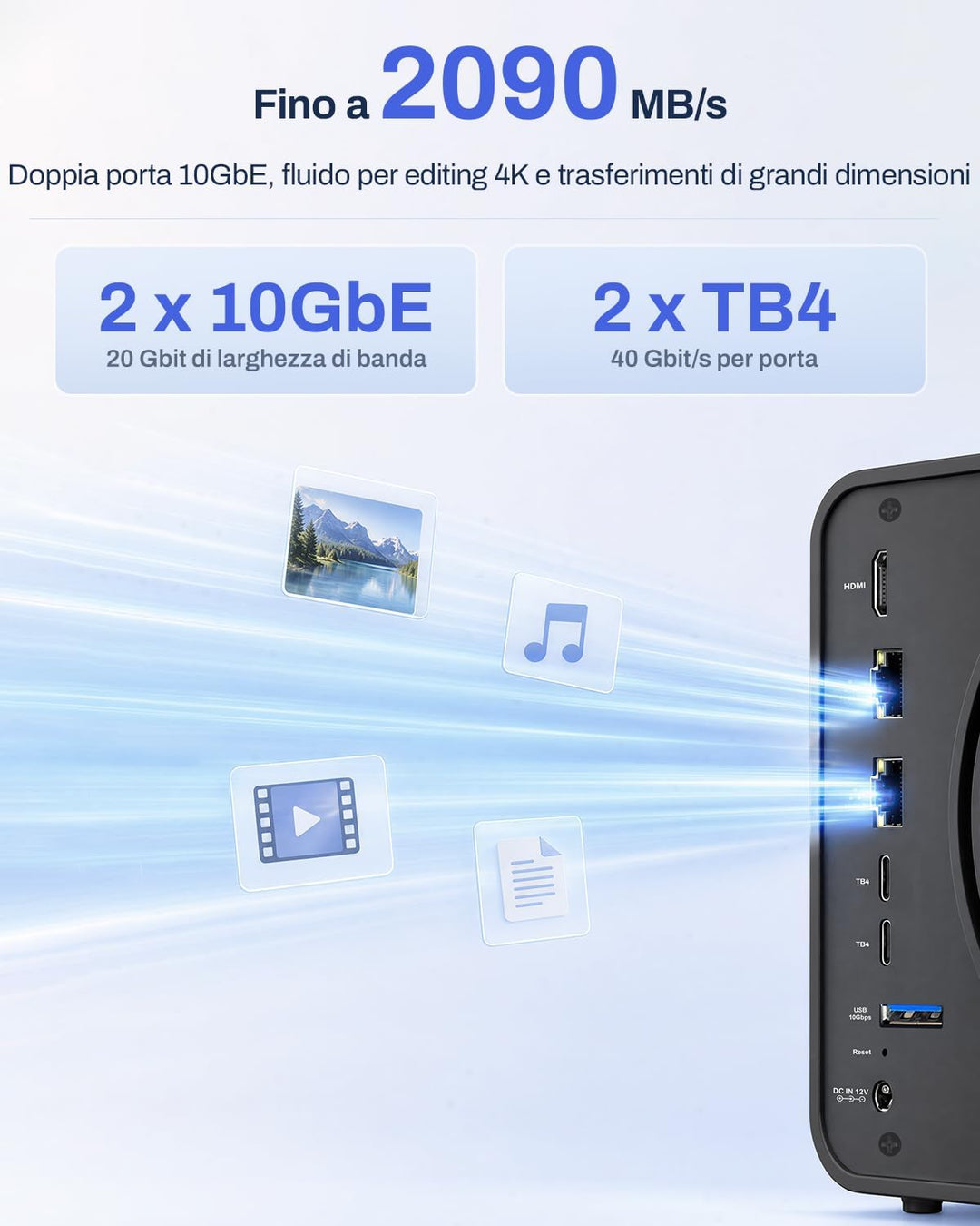 TERRAMASTER F6-425 Pro NAS-Speichersystem – 6 Einschübe, Core i3-1315U (6 Kerne, 8 Threads), 8 GB DD