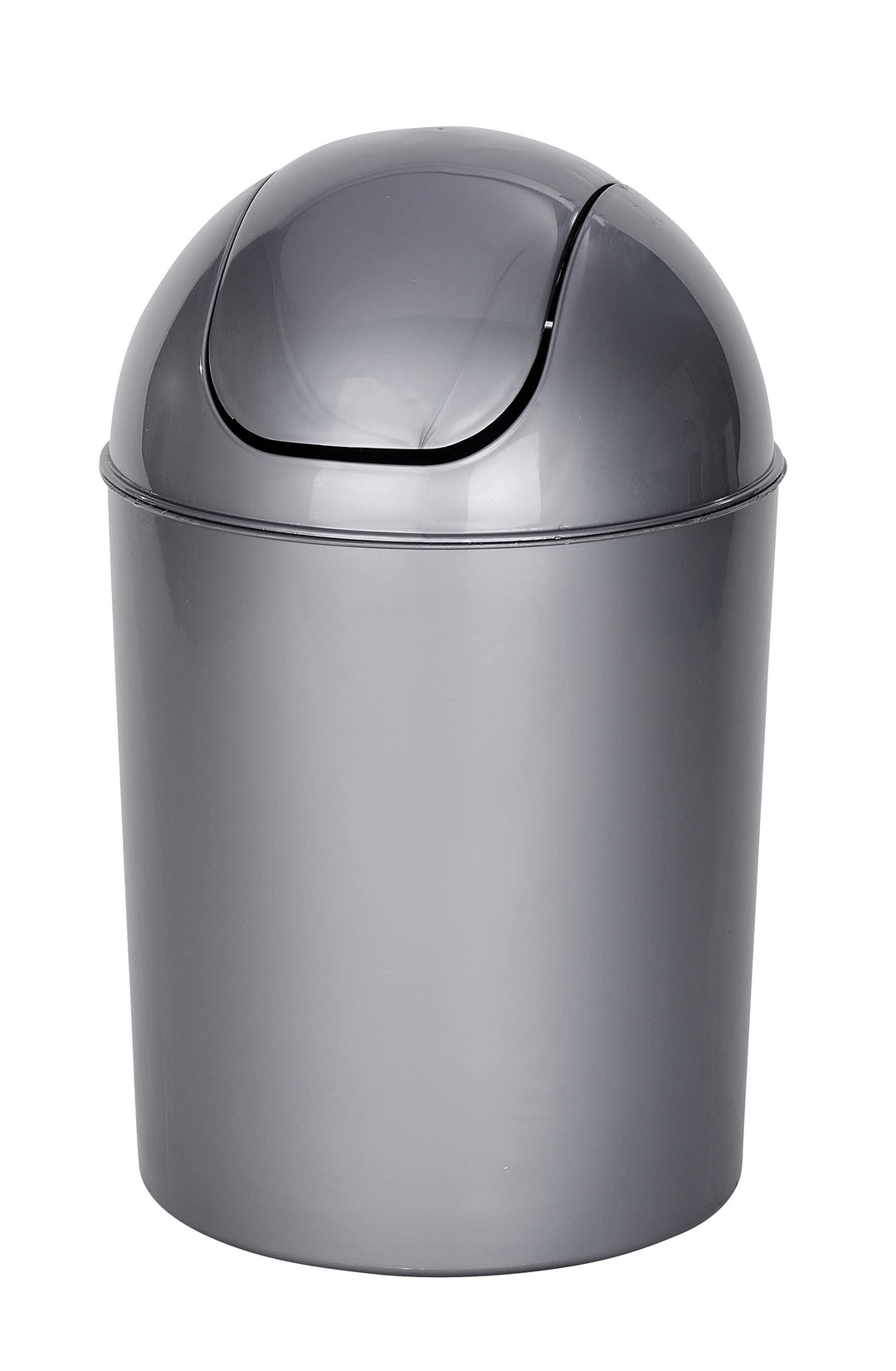 WENKO Schwingdeckeleimer Economic Grau Fassungsvermögen: 6 l, Polypropylen, 20 x 30 x 20 cm, Grau We
