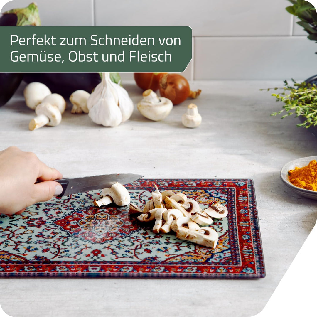 PELEG DESIGN - Rugboard Schneidebrett | Servierbrett Glas | Schneidbrett orientalisches Design | Ori