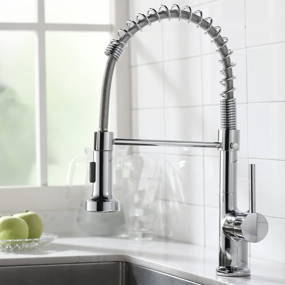 AIMADI Wasserhahn Küche Mischbatterien Küchenarmatur mit Brause Spültischarmatur Spiralfederarmatur