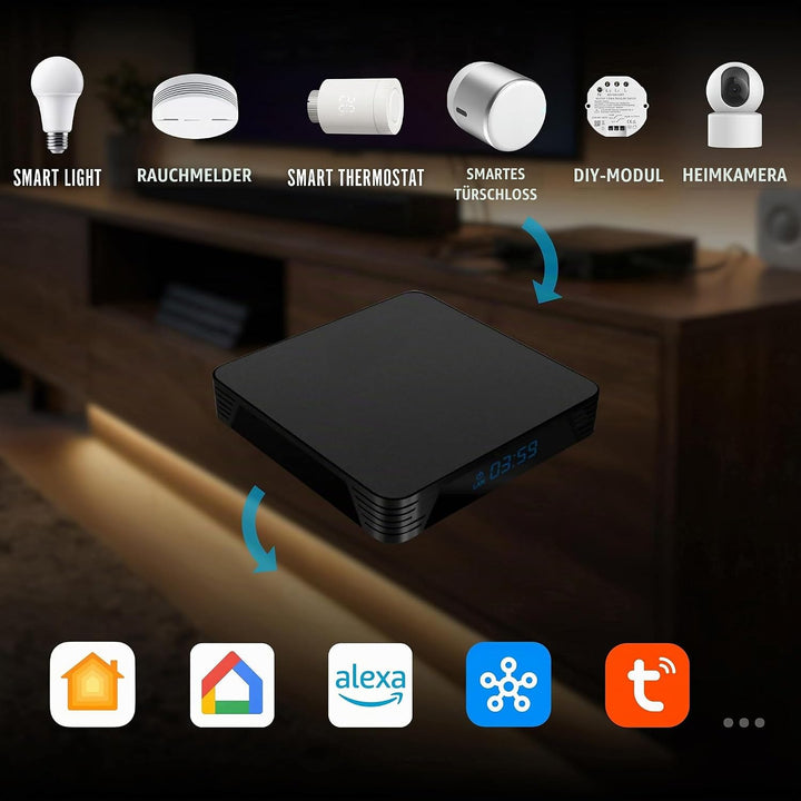 Home Assistant Box 4G Plus – Smart Hub mit 32GB, USB 3.0, Zigbee2MQTT/ZHA, Cortex-A53 (Schwarz 2), S