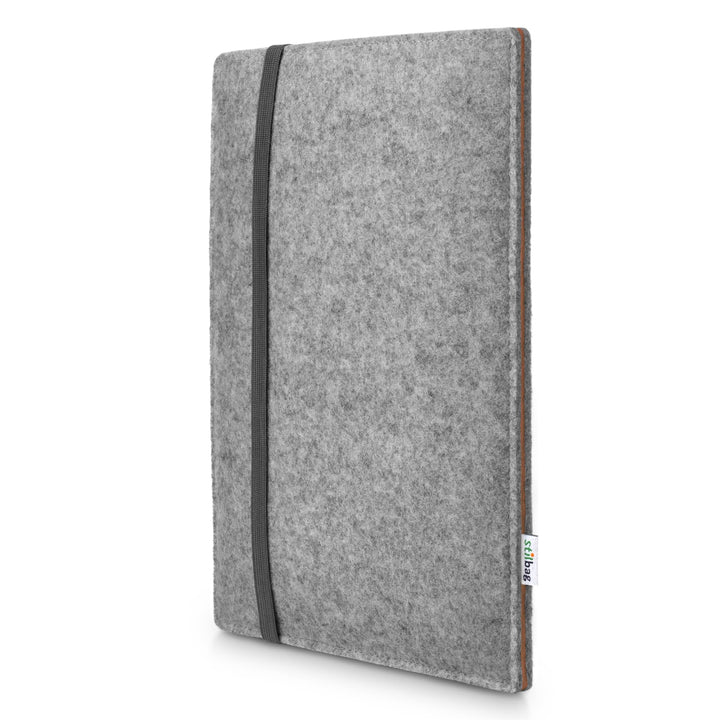 Stilbag massgeschneiderte Tablet-Hülle FINN | Tasche aus Filz Schutzhülle | Made in Germany Hellgrau