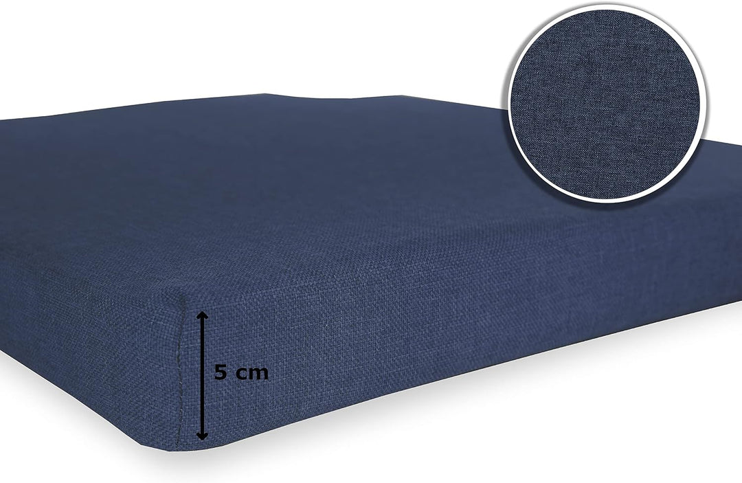 sunnypillow 4er Set Stuhlkissen mit Klettverschluss Polsterauflage Auflage für Stühle - Indoor/Outdo
