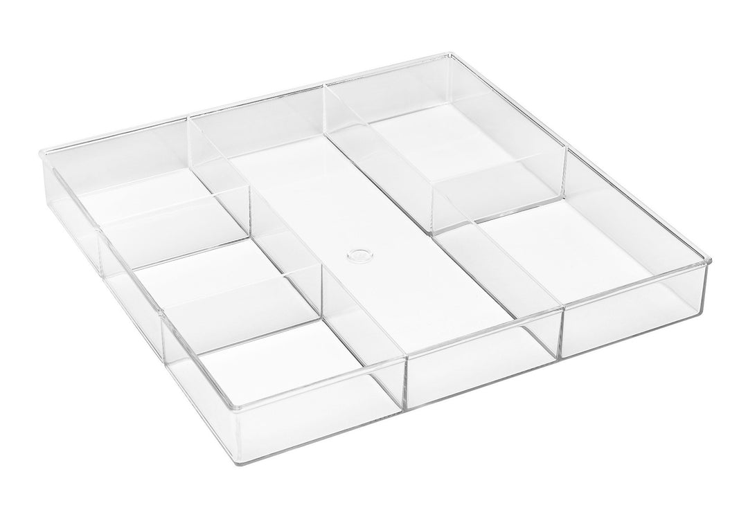 Whitmor Schubladen-Organizer mit 6 Fächern, transparent, Harz Kunststoff, farblos, 6-Section 6-Secti