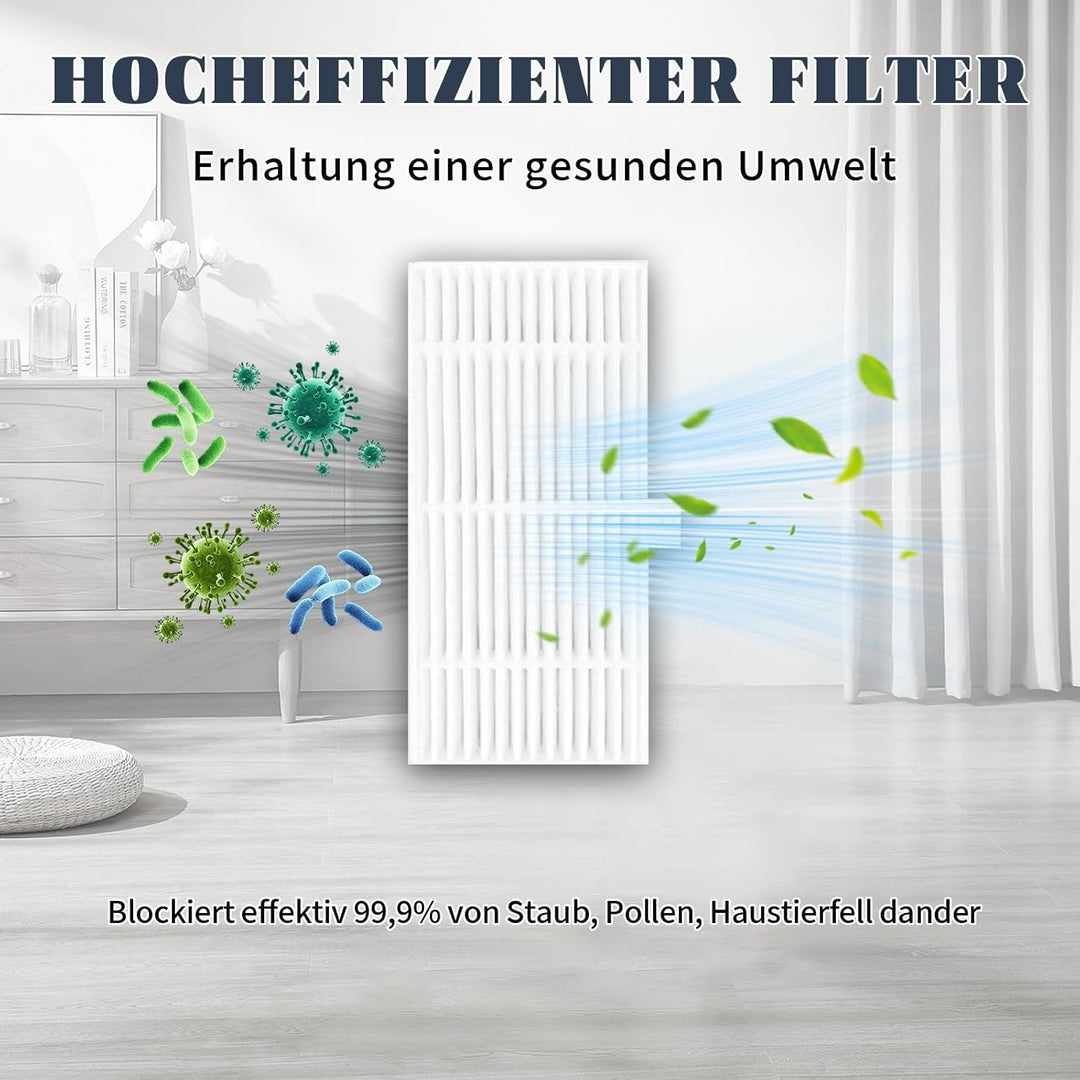 19 Stück Zubehörset für Eufy Omni C20 Saugroboter,1 Rollbürste, 4 Filter,4 Wischpads, 4 Seitenbürste