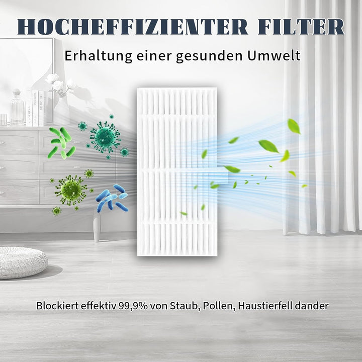 19 Stück Zubehörset für Eufy Omni C20 Saugroboter,1 Rollbürste, 4 Filter,4 Wischpads, 4 Seitenbürste