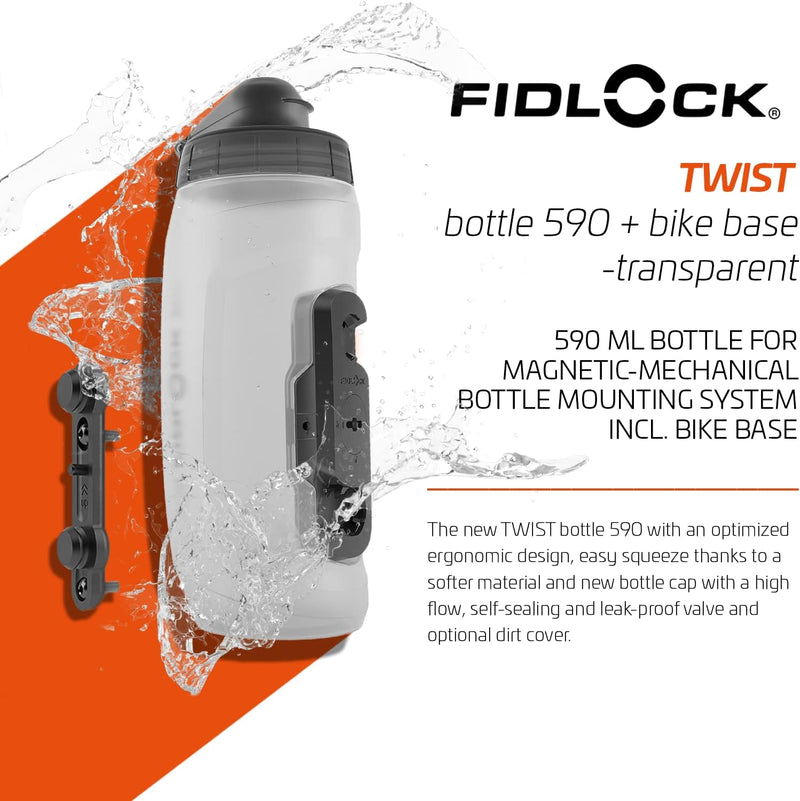 Fidlock Trinkflaschen Set Twist Bottle 590 transparent White, transparent white