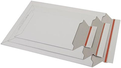 Versandtaschen weiss Vollpappe Karton für DIN A5-250x175mm- bis 50mm Füllhöhe (PS.101) (100)