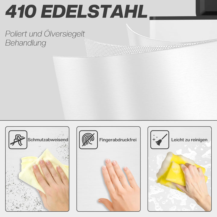 HOMCOM Mülleimer 20 L Treteimer mit Softclose-Deckel und Pedal Abfalleimerinkl. Inneneimer Abfallsam