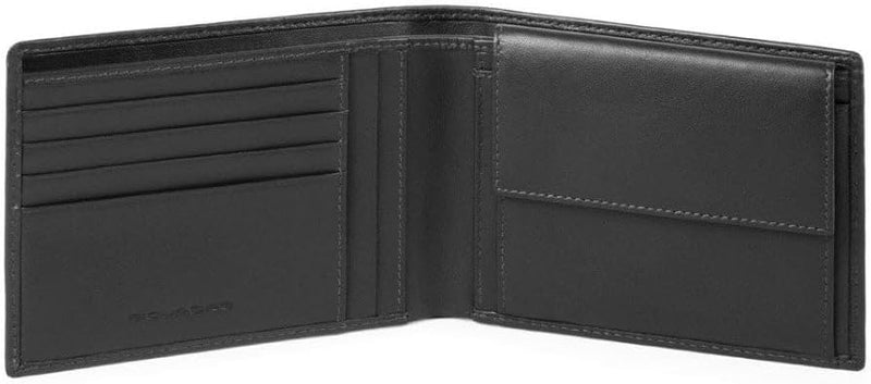 Piquadro Urban Börse mit Münzfach 13 cm Black