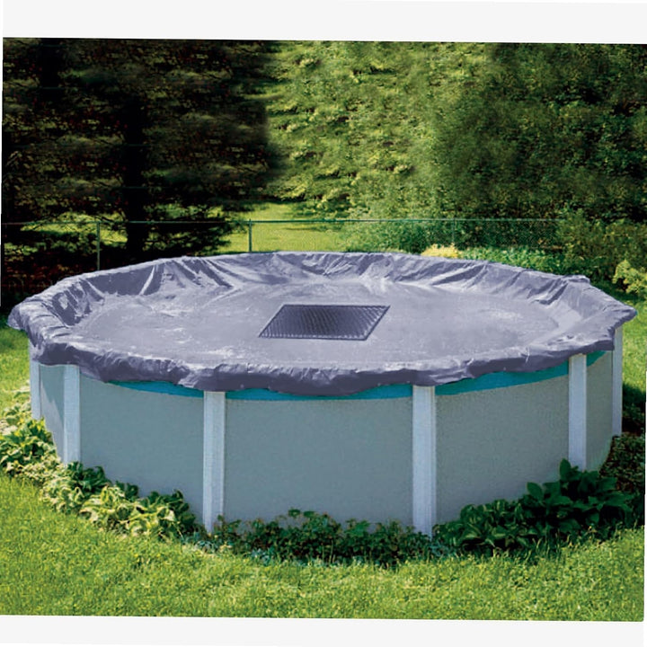 WerkaPro 10665 Abdeckplane, Durchmesser 6 m, für runde Pools, Durchmesser 5,4 m, Grau, m