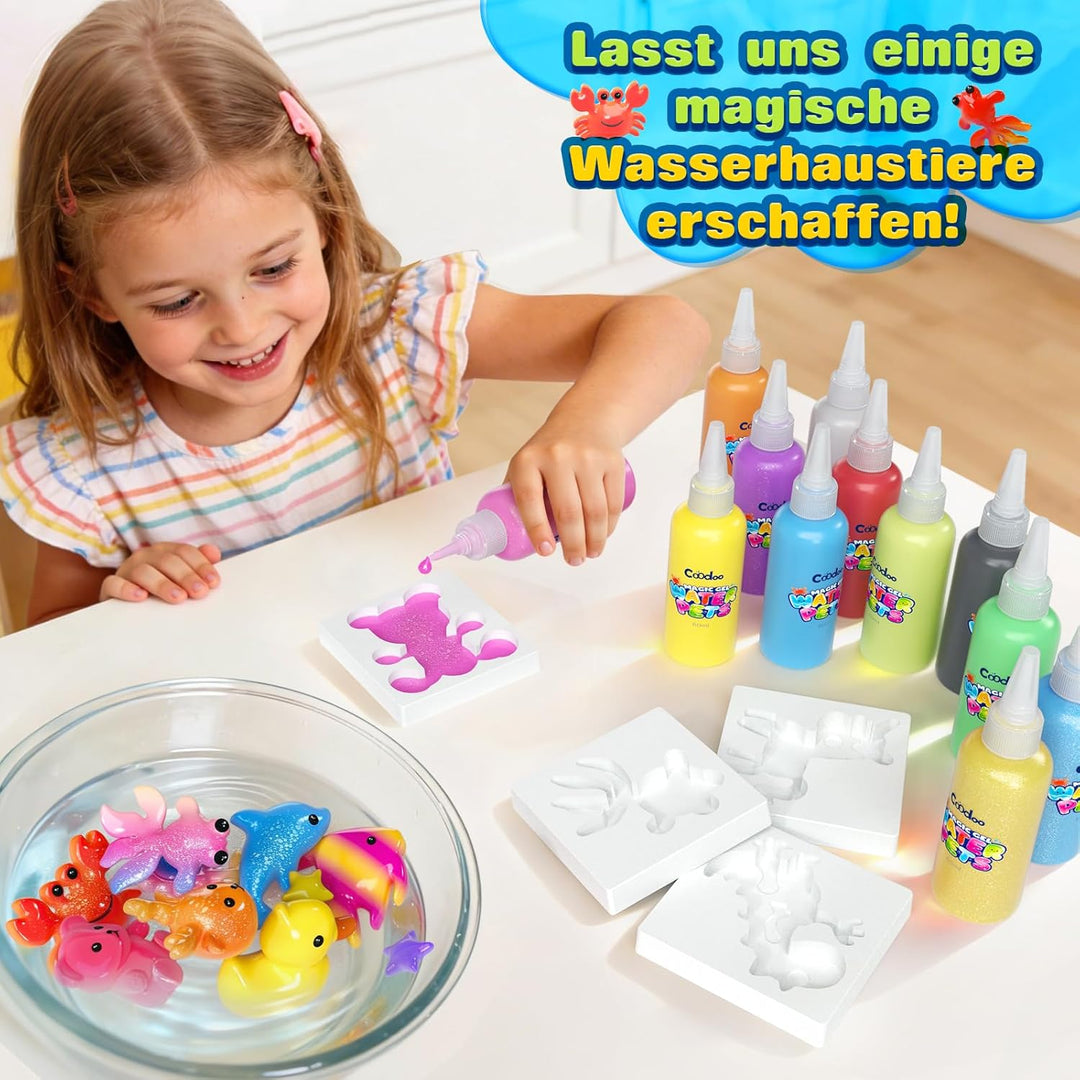 Magic Water Elf Bastelset Kinder - DIY Squishy Wasser Gel Set Basteln Mädchen Jungen Montessori Spie