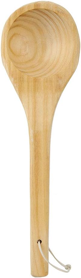Raguso Sauna Löffel Holz Saunakelle Saunazubehör Sauna Wasserschöpflöffel Schöpflöffel mit bequemem