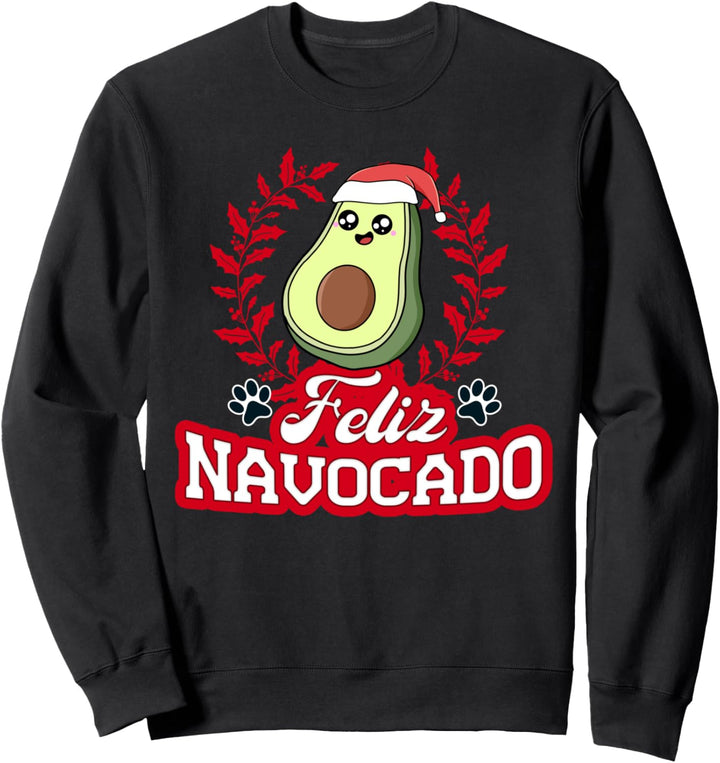 FELIZ NAVOCADO Navidad Avocado Weihnachtsmütze Weihnachten Sweatshirt