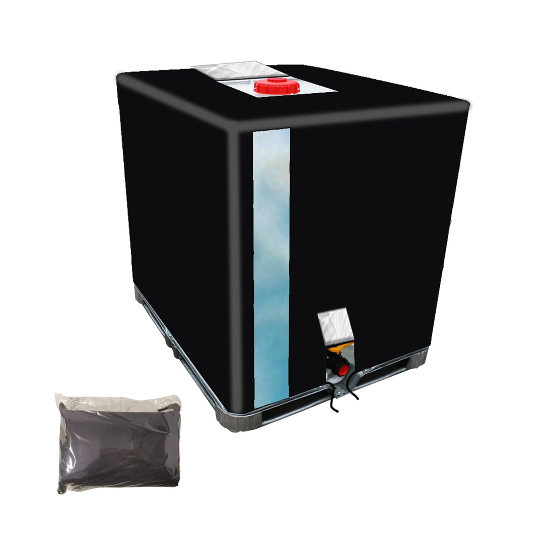 IBC Tank Abdeckung 1000L mit Sichtfenster Schwarz wasserdicht IBC Tank Plane Schutzhülle für Regenwa
