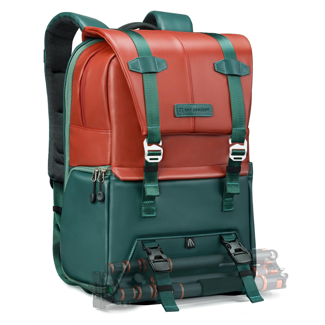K&F CONCEPT Kamerarucksäcke 20L, Grosse Camera Backpack 15,6 Zoll Laptopfach, Spritzwassergeschutzt