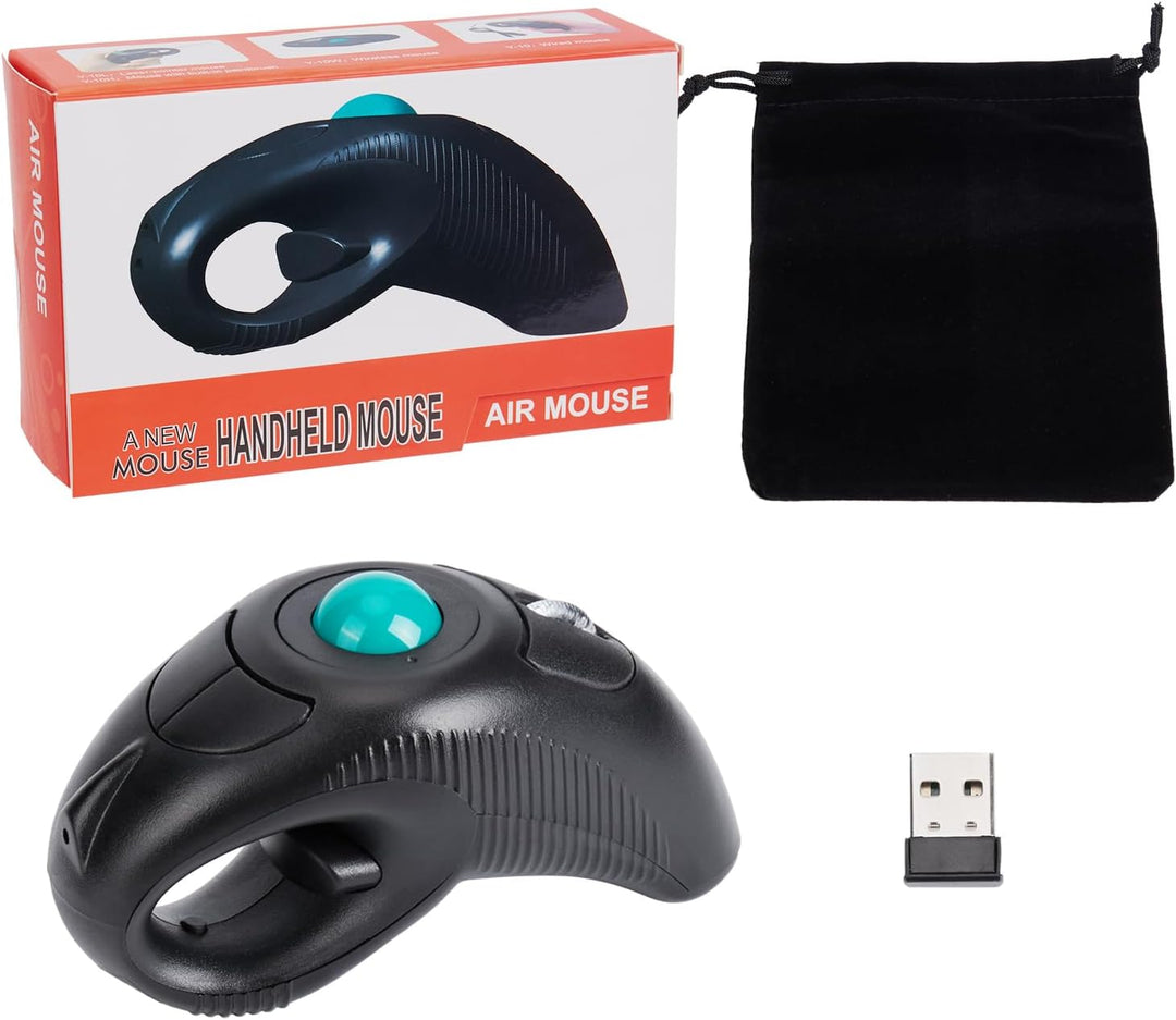 IMAGE Trackball Maus Kabellose USB Hanheld Funkmaus mit Laser für Rechts- oder Linkshänder