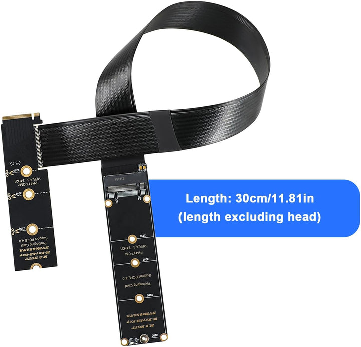 eMagTech NGFF M-Key NVME Stecker auf Buchse PCI-E 4.0 Verlängerungskabel für Motherboard SSD 2230 22