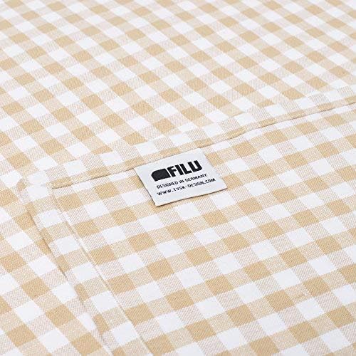FILU Geschirrhandtücher 8er Pack Beige / Weiss kariert (Farbe und Design wählbar) 45 x 70 cm - hochw