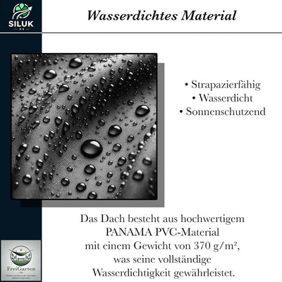freigarten.de Ersatzdach für Pavillon 334 cm x 334 cm Sand Antik Pavillon Wasserdicht Material: Pana